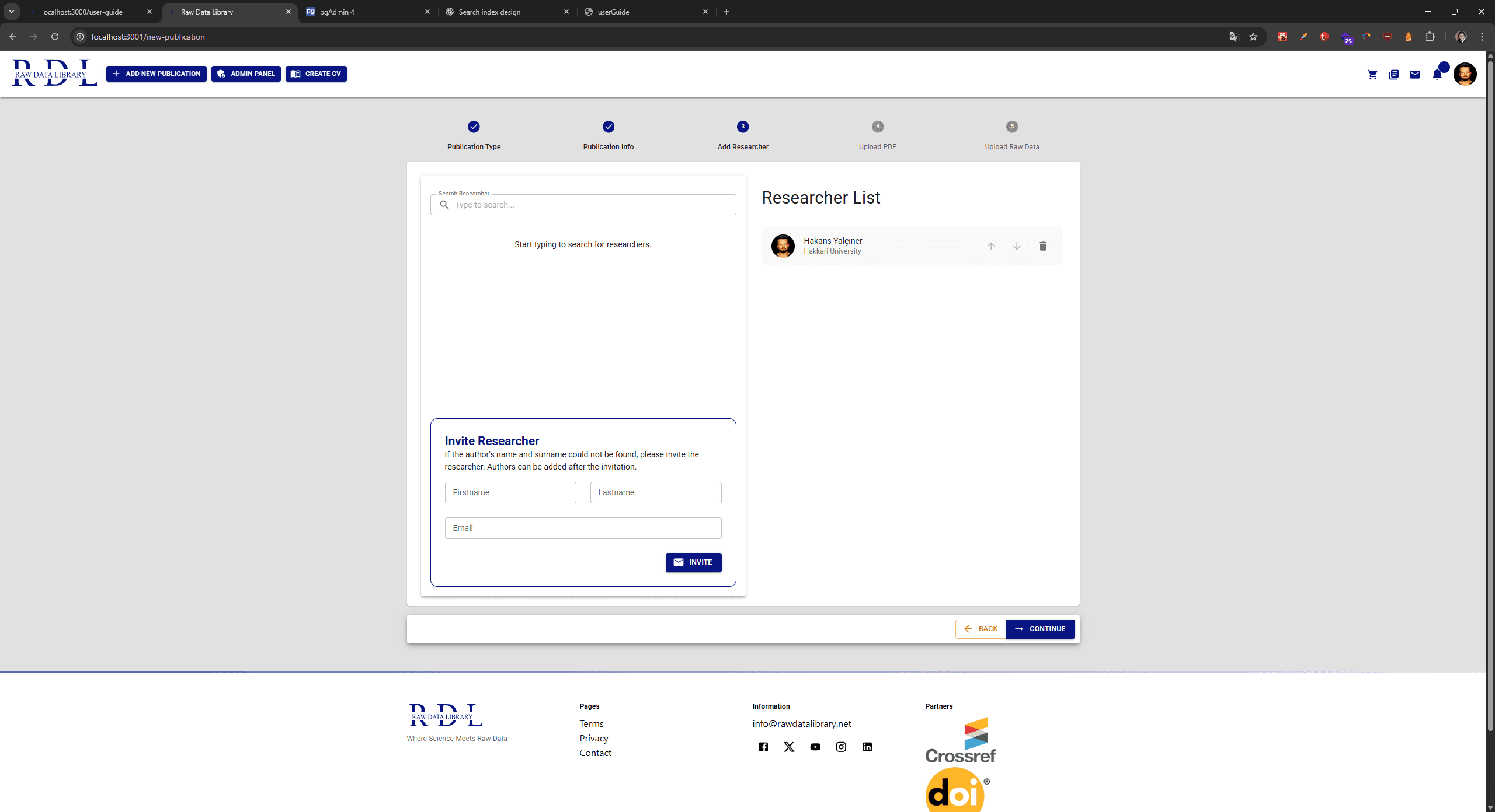 Add & arrange your co-authors